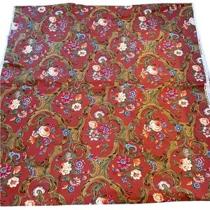 Brunschwig Fils Arezzo Fabric 2002 Fabric Floral Scrollwork Roses 11 Yards